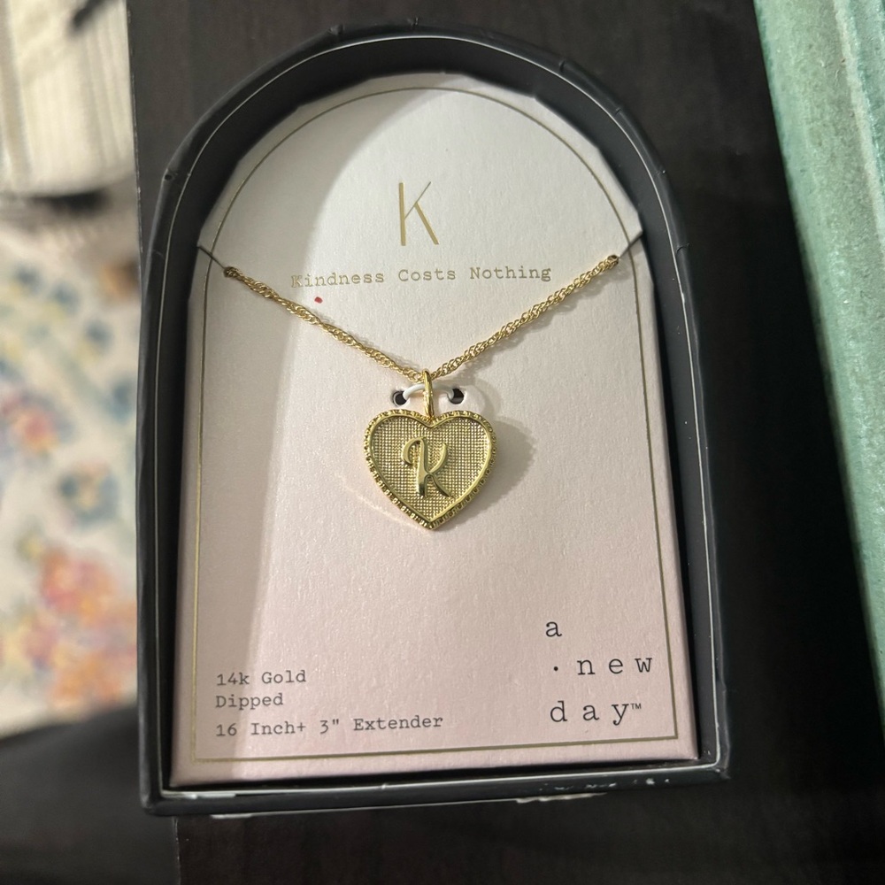 K Heart necklace